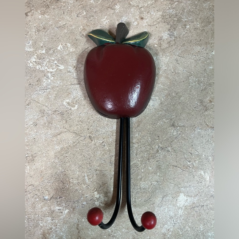 Red Apple Wall hanger, Hook - Decorative Home Wall Decor